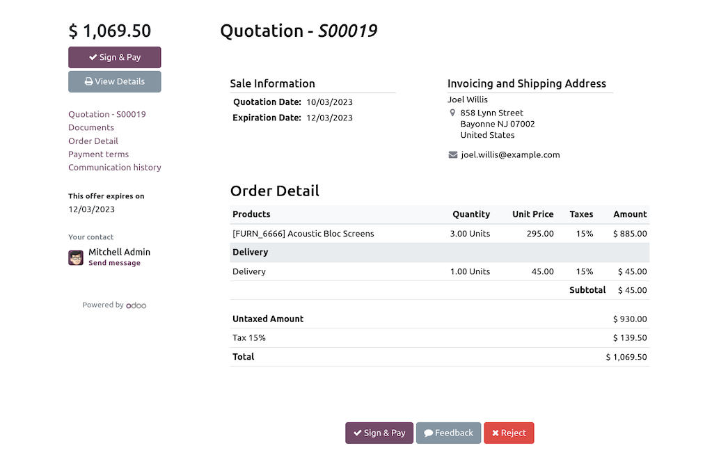 Sales & CRM Screenshot